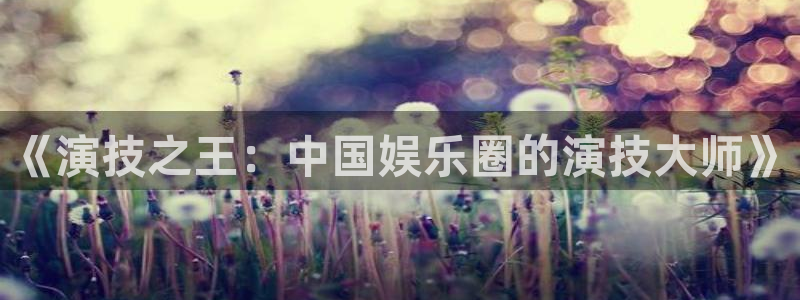 壹号大舞台下载：《演技之王：中国娱乐圈的演技大师》